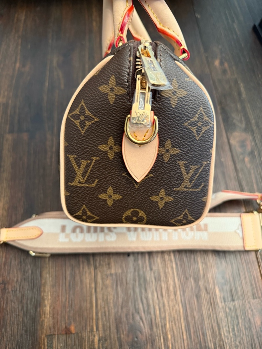 Louis Vuitton Monogram Mini Satchel with Natural Leather Trim - Picture 5 of 11
